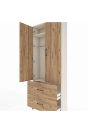 Arges Dolap 2 Raflı 2 Çekmeceli Tek Askılı 88x30x221 - S30M070V3A