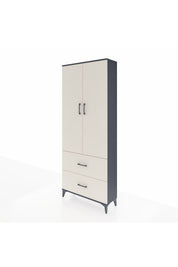 Arges Dolap 2 Raflı 2 Çekmeceli Tek Askılı 88x30x221 - S30M070V4A