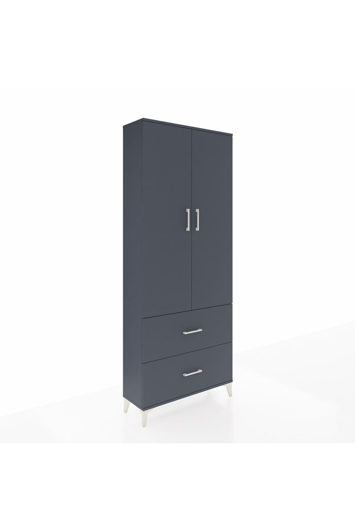 Arges Dolap 2 Raflı 2 Çekmeceli Tek Askılı 88x30x221 - S30M070V5A