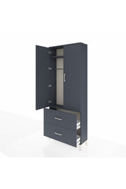 Arges Dolap 2 Raflı 2 Çekmeceli Tek Askılı 88x30x221 - S30M070V5A