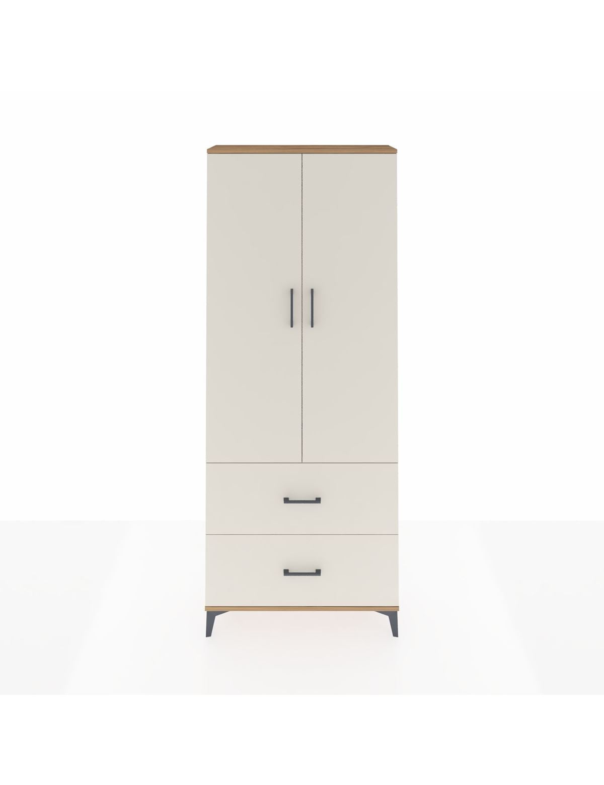 Arges Dolap 2 Raflı 2 Çekmeceli Tek Askılı 88x30x221 - S30M070V7A