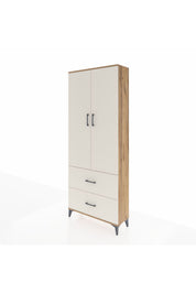 Arges Dolap 2 Raflı 2 Çekmeceli Tek Askılı 88x30x221 - S30M070V7A