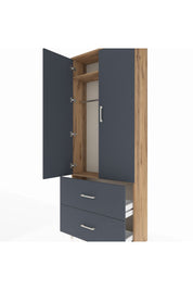 Arges Dolap 2 Raflı 2 Çekmeceli Tek Askılı 88x30x221 - S30M070V8A