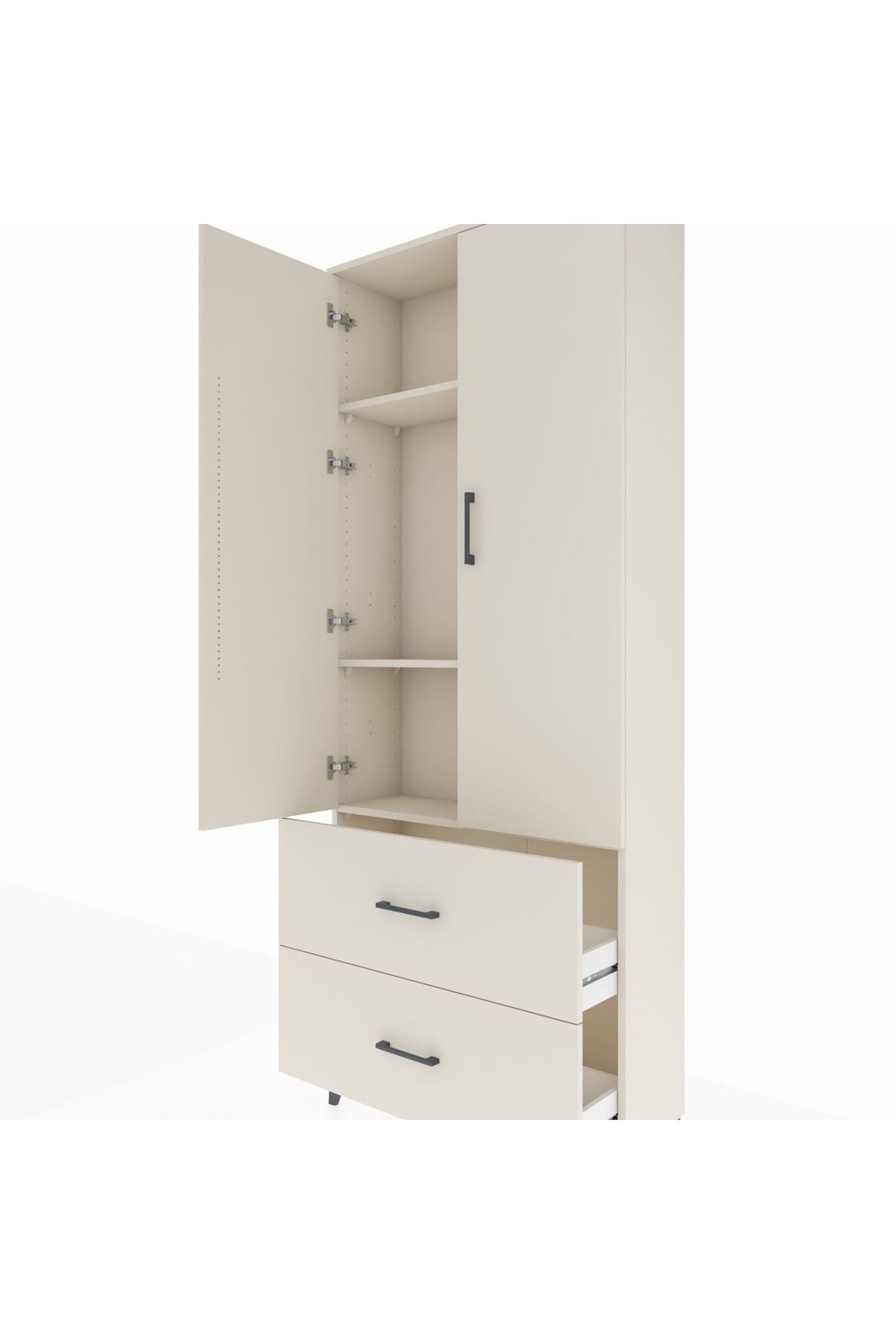 Arges Dolap 3 Raflı 2 Çekmeceli 2 Kapaklı 88x30x221 - S30M071V1A