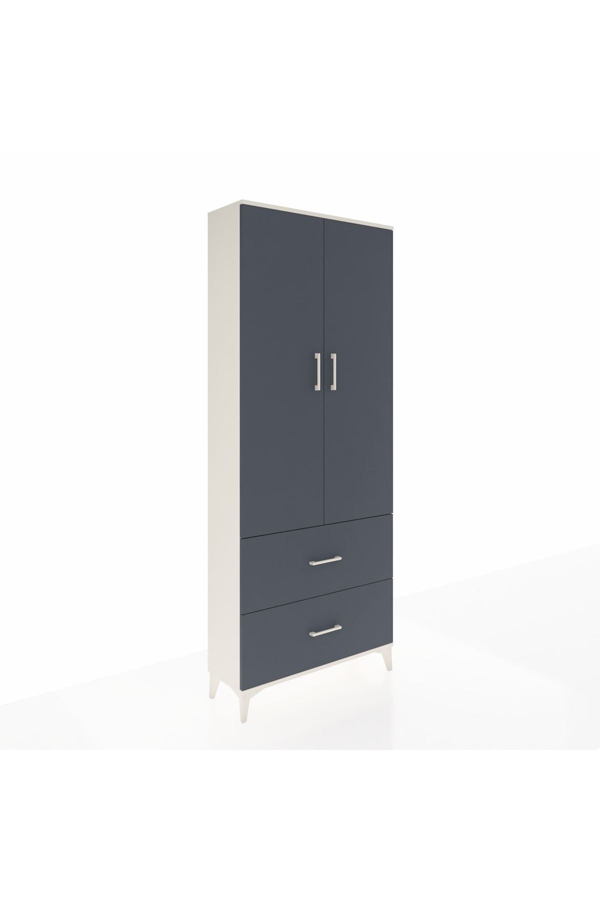 Arges Dolap 3 Raflı 2 Çekmeceli 2 Kapaklı 88x30x221 - S30M071V2A