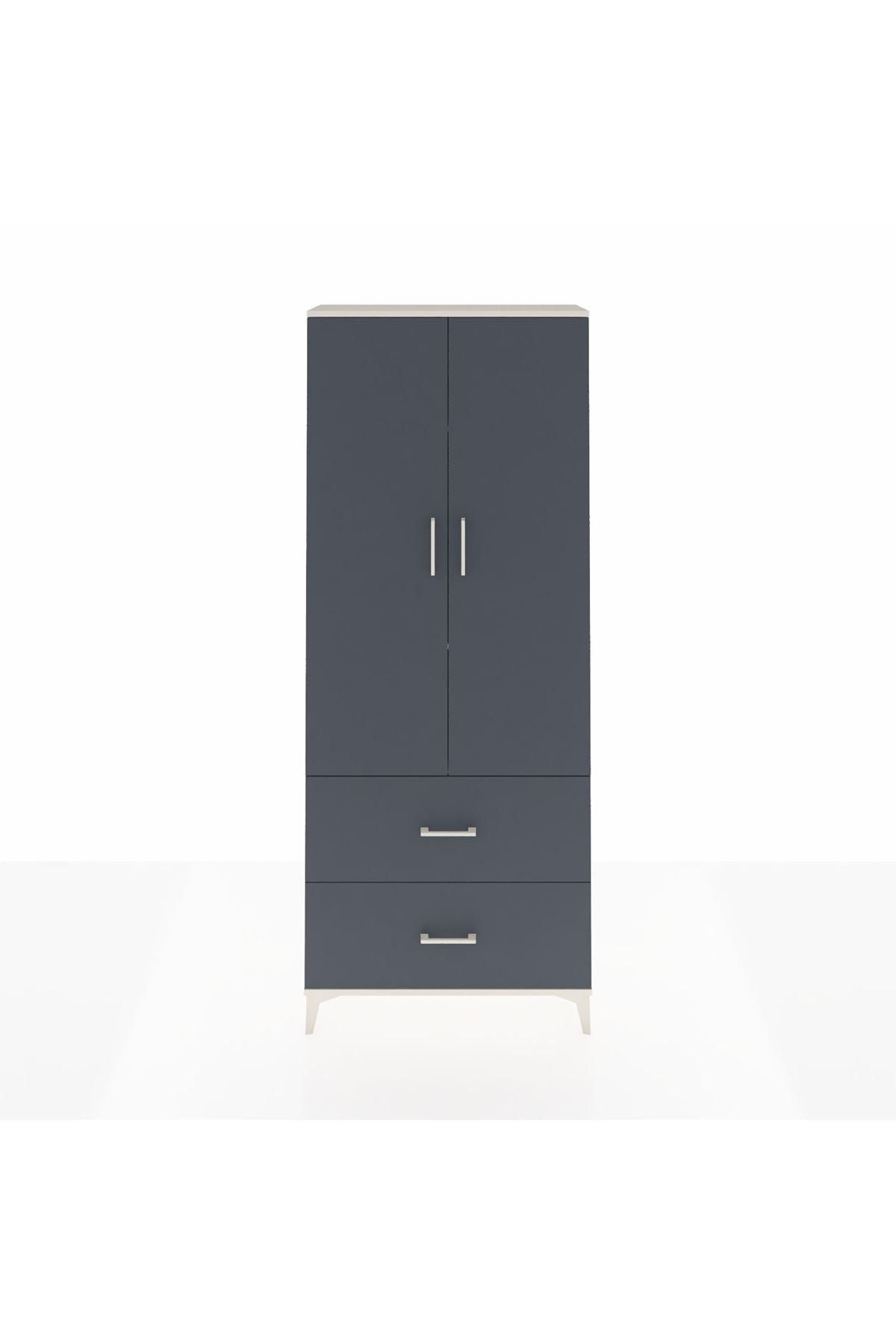 Arges Dolap 3 Raflı 2 Çekmeceli 2 Kapaklı 88x30x221 - S30M071V2A