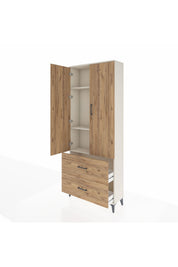 Arges Dolap 3 Raflı 2 Çekmeceli 2 Kapaklı 88x30x221 - S30M071V3A