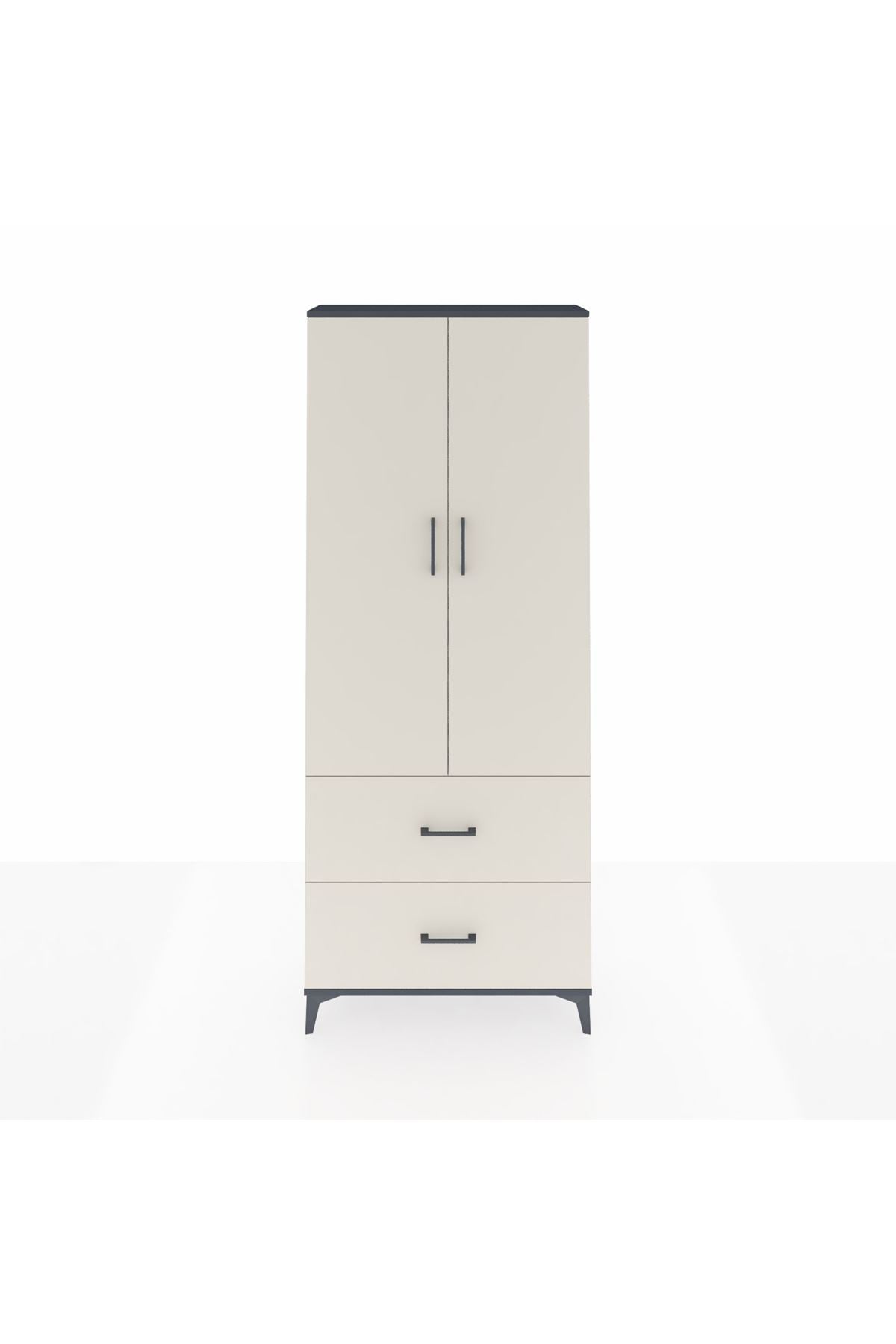 Arges Dolap 3 Raflı 2 Çekmeceli 2 Kapaklı 88x30x221 - S30M071V4A
