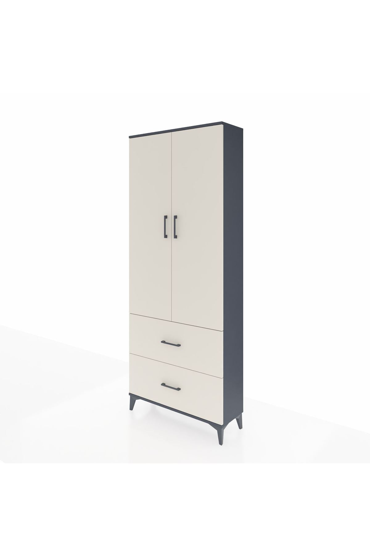 Arges Dolap 3 Raflı 2 Çekmeceli 2 Kapaklı 88x30x221 - S30M071V4A