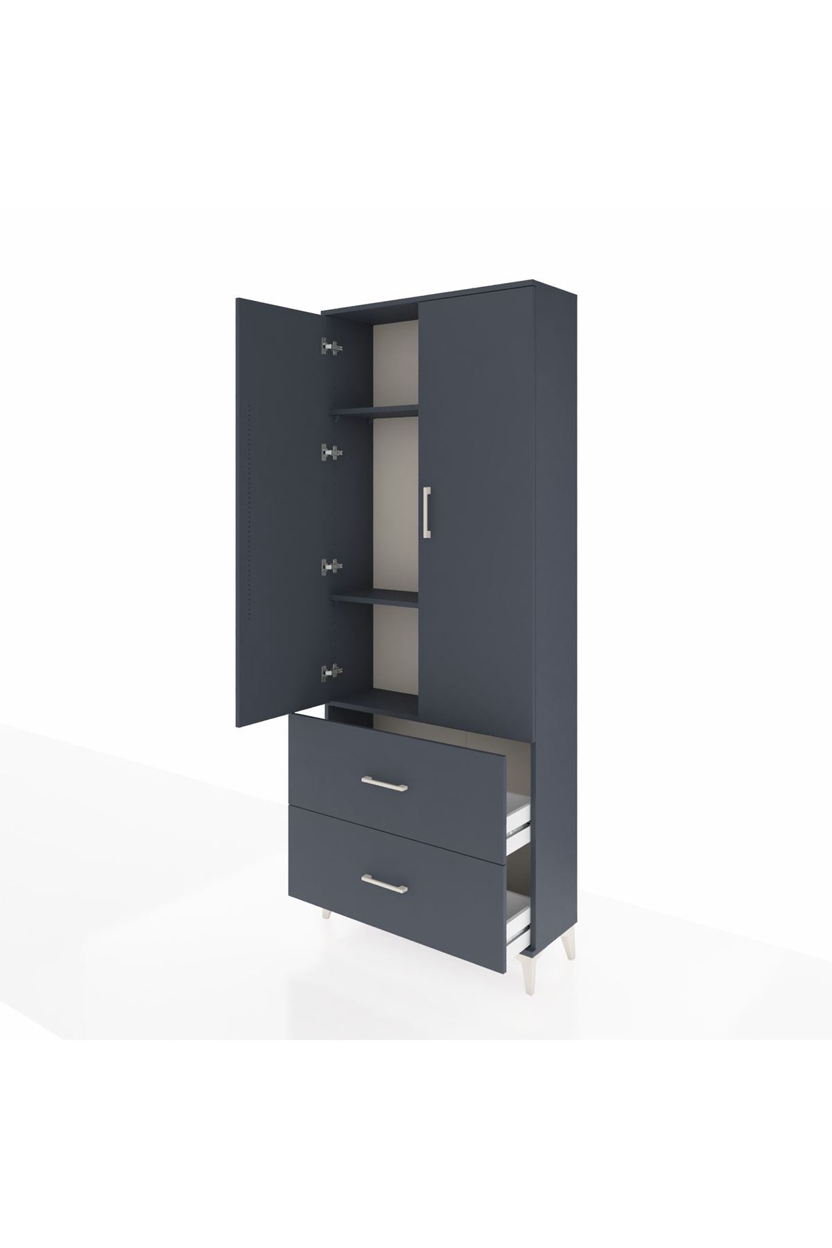 Arges Dolap 3 Raflı 2 Çekmeceli 2 Kapaklı 88x30x221 - S30M071V5A