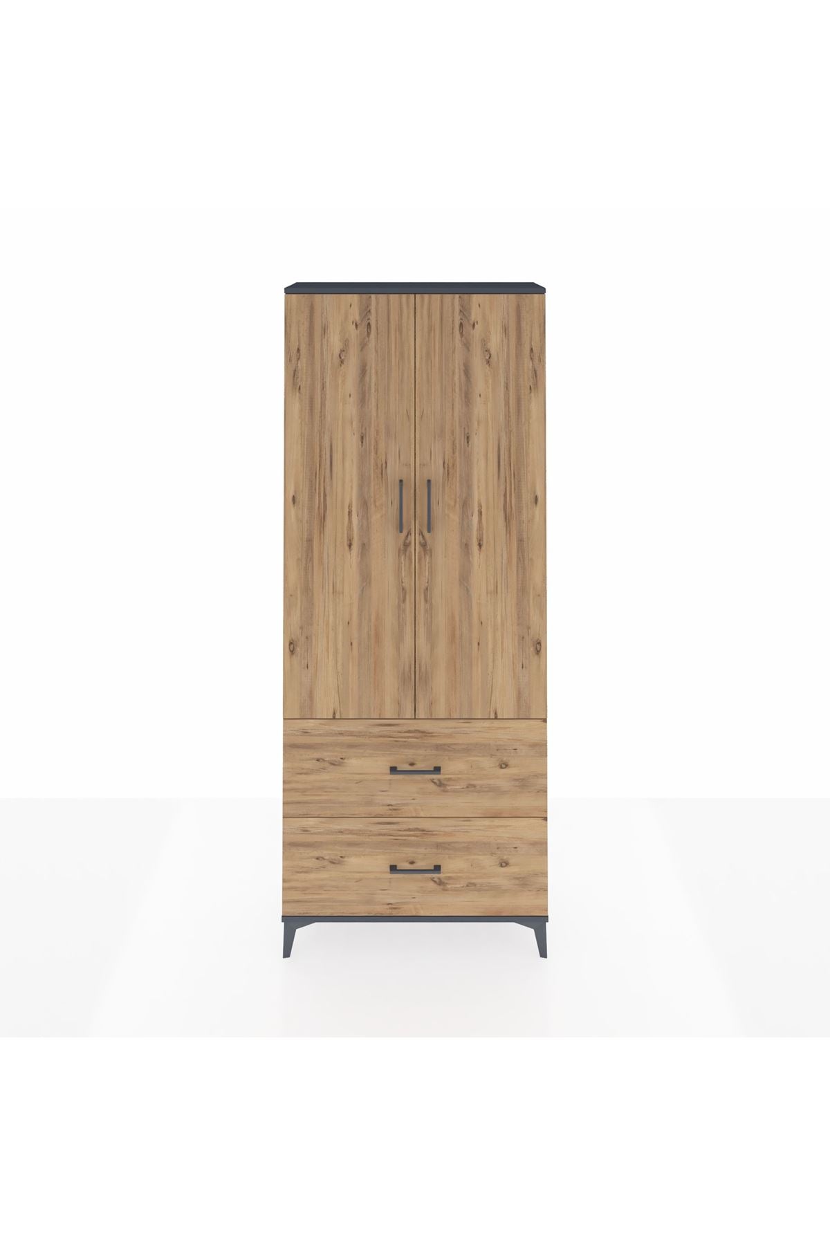 Arges Dolap 3 Raflı 2 Çekmeceli 2 Kapaklı 88x30x221 - S30M071V6A