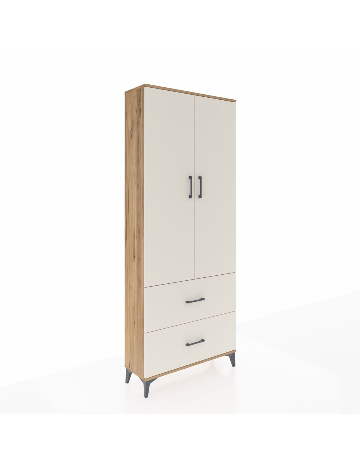 Arges Dolap 3 Raflı 2 Çekmeceli 2 Kapaklı 88x30x221 - S30M071V7A