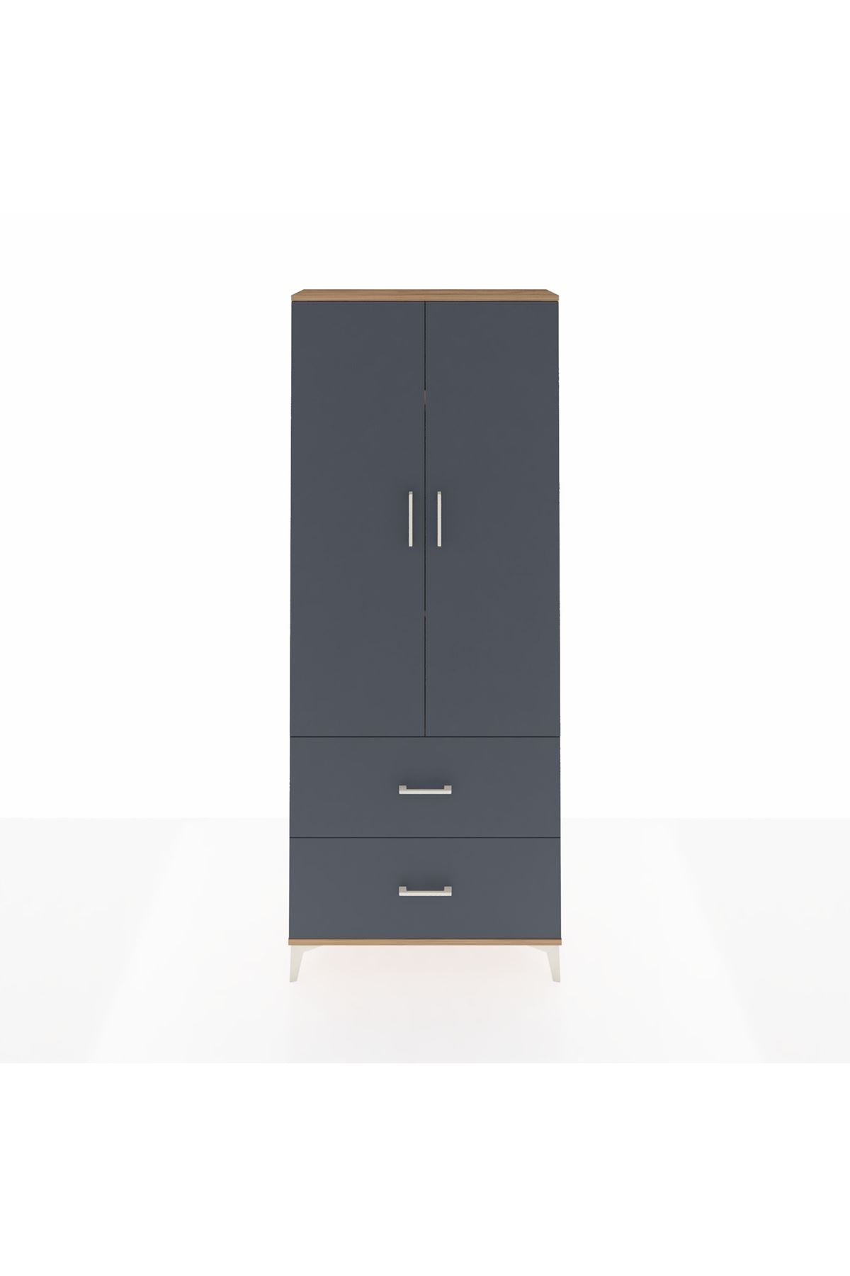 Arges Dolap 3 Raflı 2 Çekmeceli 2 Kapaklı 88x30x221 - S30M071V8A
