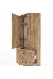 Arges Dolap 3 Raflı 2 Çekmeceli 2 Kapaklı 88x30x221 - S30M071V9A
