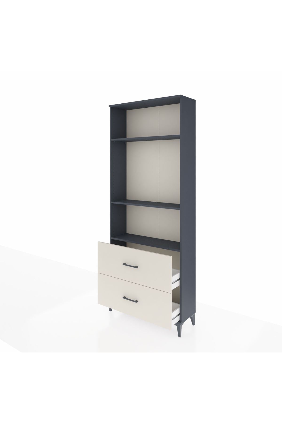 Arges Dolap 3 Raflı 2 Çekmeceli 88x30x221 - S30M072V4A