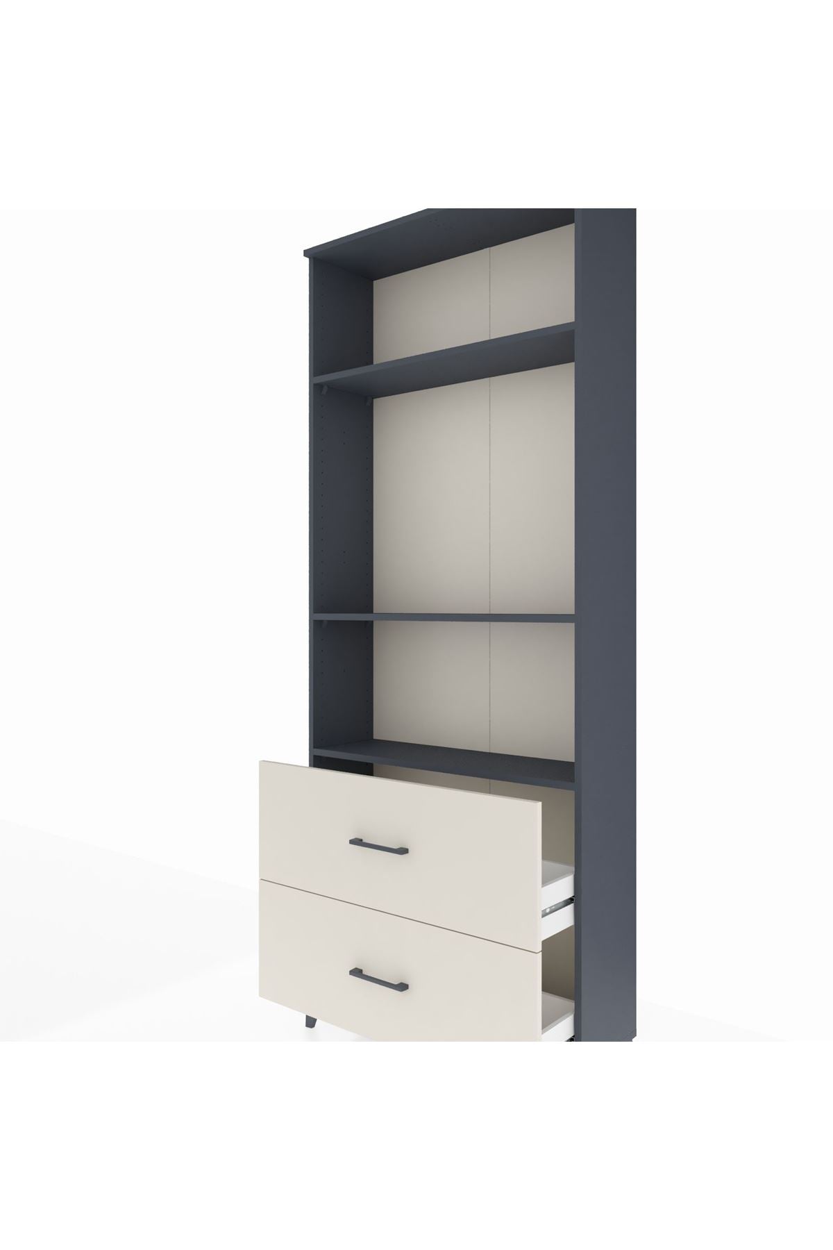 Arges Dolap 3 Raflı 2 Çekmeceli 88x30x221 - S30M072V4A