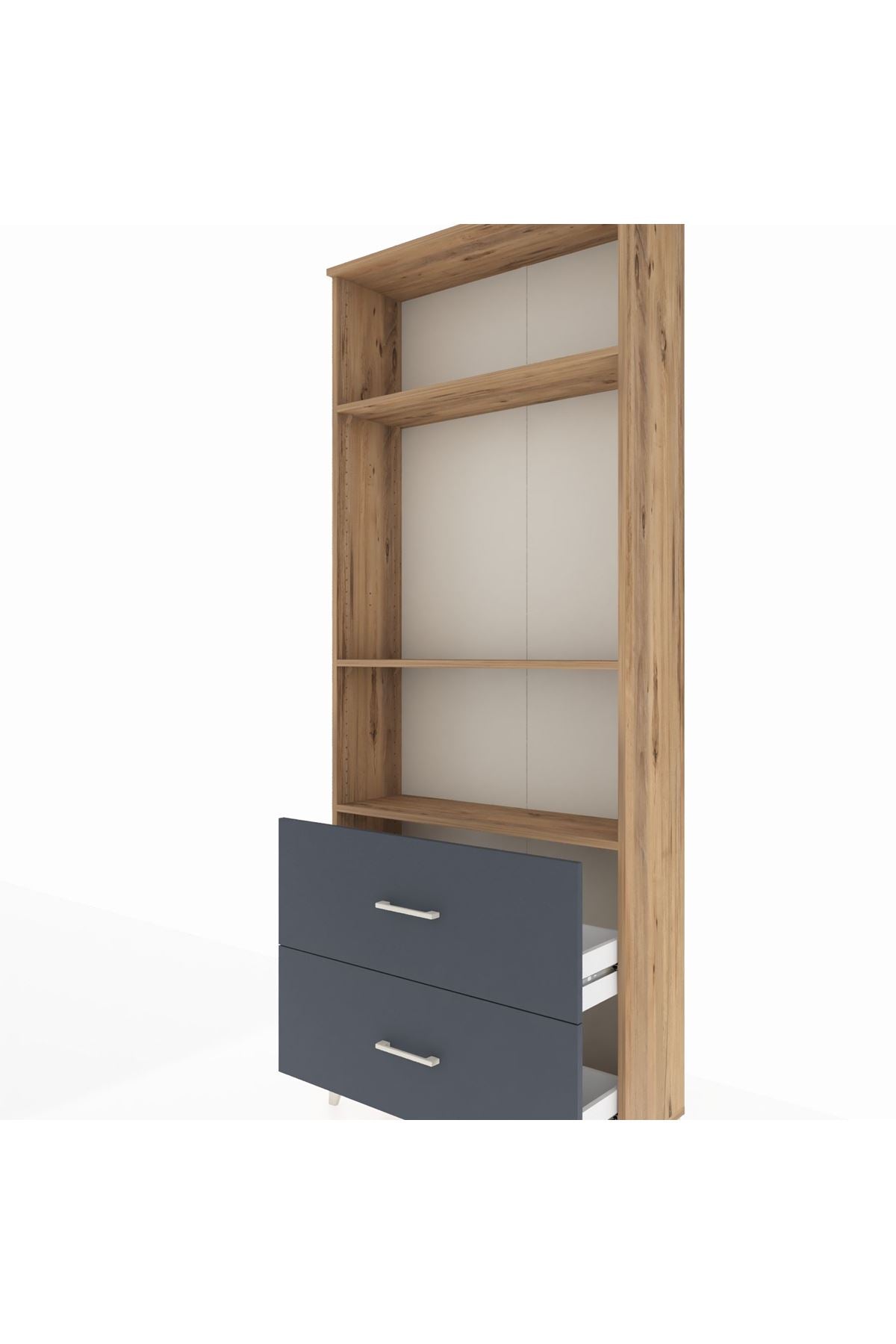 Arges Dolap 3 Raflı 2 Çekmeceli 88x30x221 - S30M072V8A