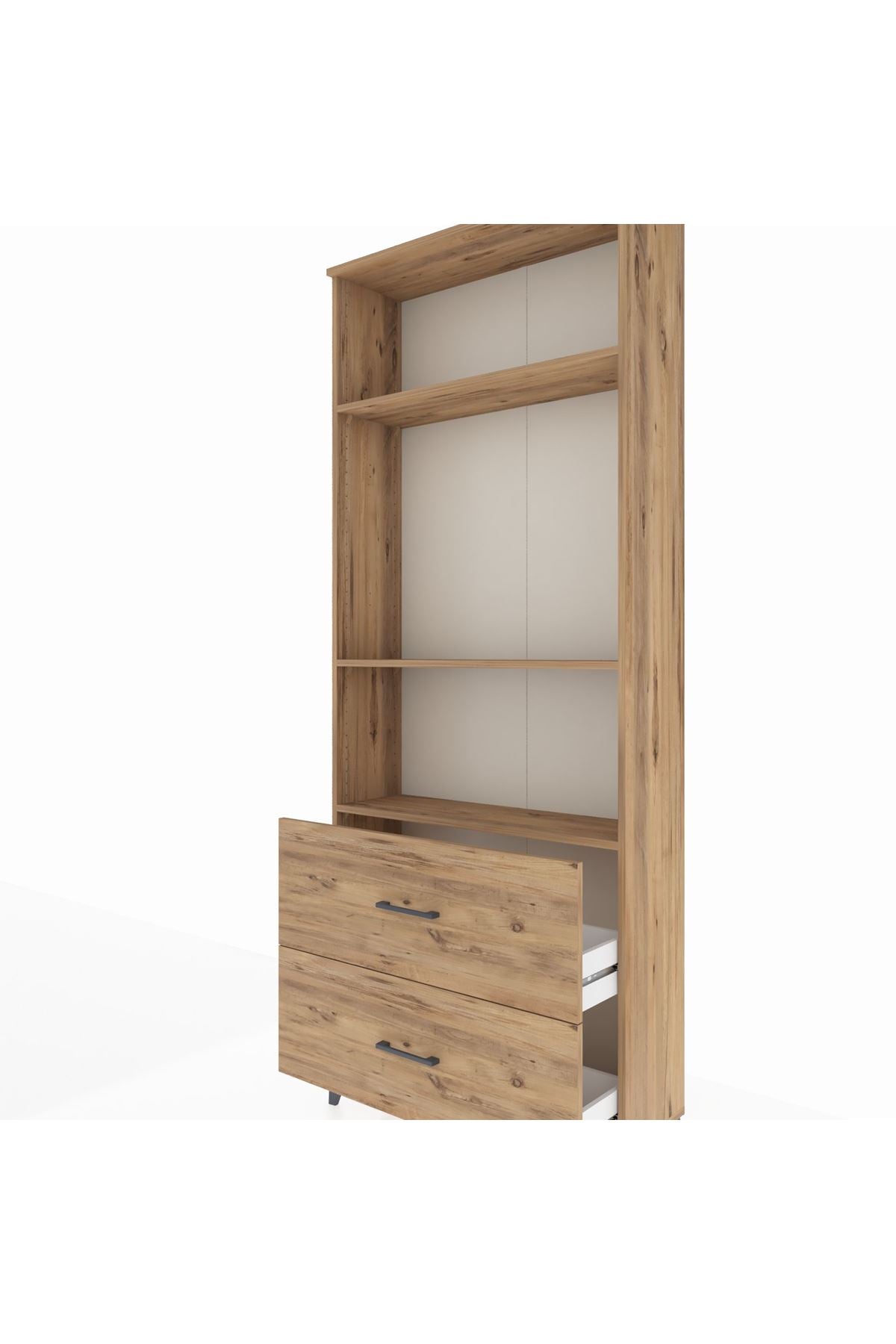 Arges Dolap 3 Raflı 2 Çekmeceli 88x30x221 - S30M072V9A