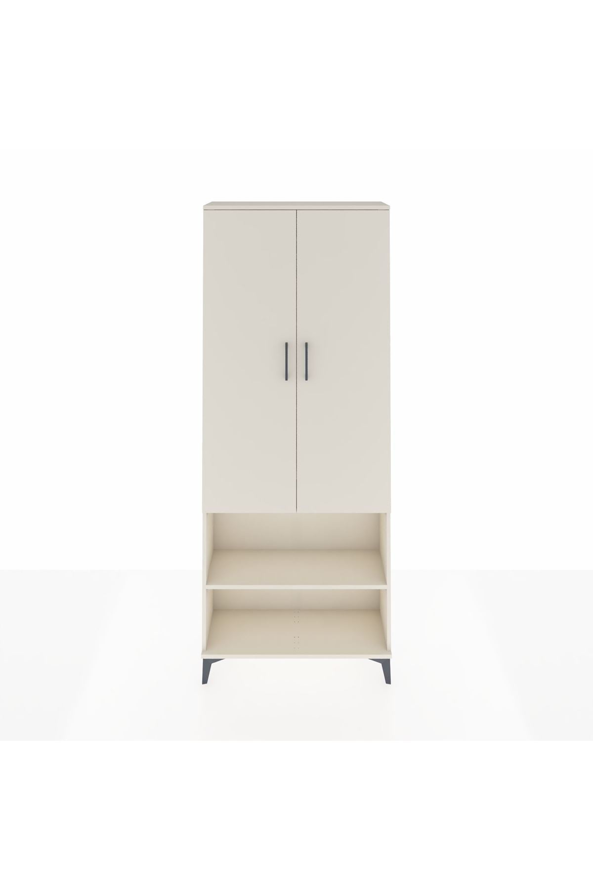 Arges Dolap 3 Raflı 2 Kapaklı Tek Askılı 88x30x221 - S30M073V1A