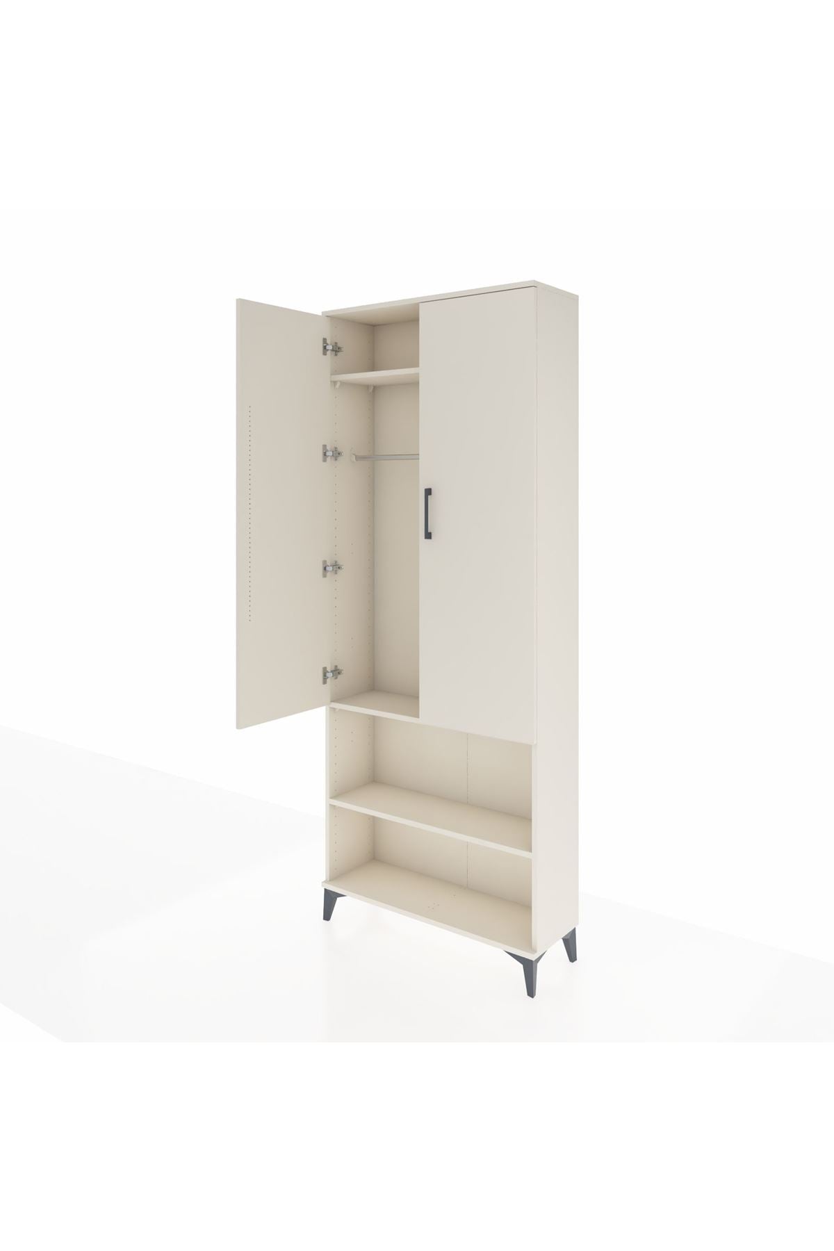 Arges Dolap 3 Raflı 2 Kapaklı Tek Askılı 88x30x221 - S30M073V1A