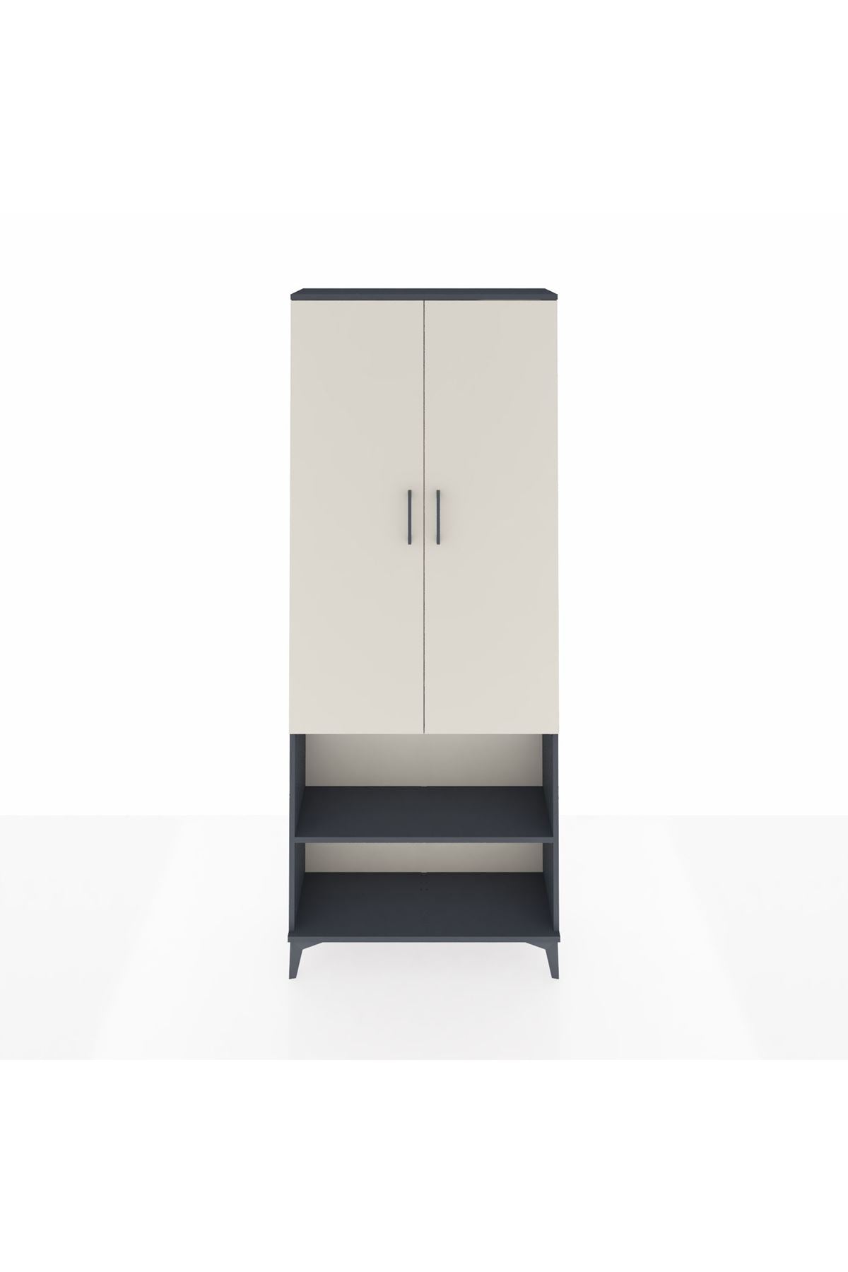 Arges Dolap 3 Raflı 2 Kapaklı Tek Askılı 88x30x221 - S30M073V4A