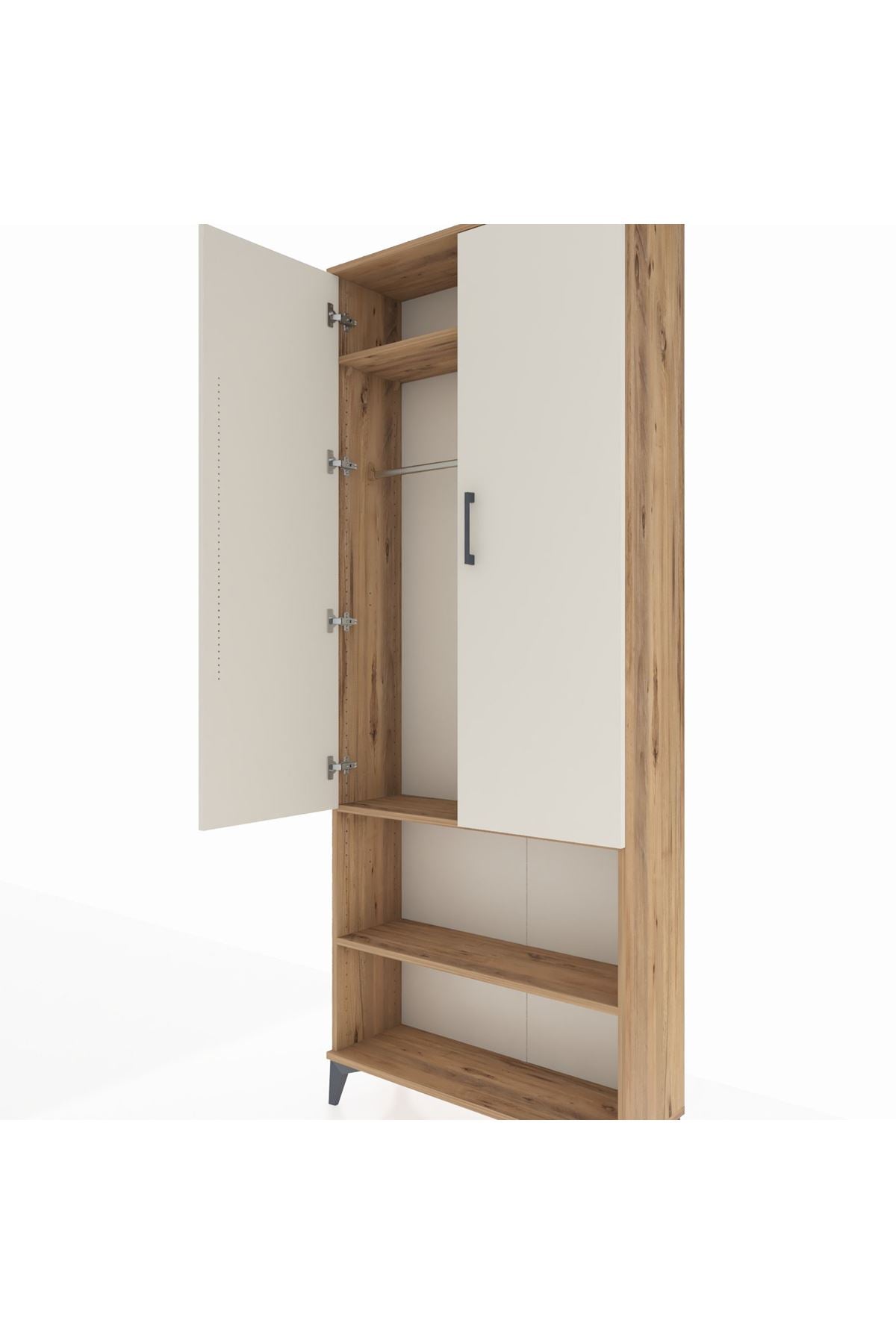 Arges Dolap 3 Raflı 2 Kapaklı Tek Askılı 88x30x221 - S30M073V7A