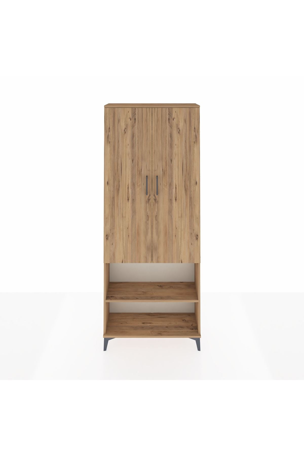 Arges Dolap 3 Raflı 2 Kapaklı Tek Askılı 88x30x221 - S30M073V9A