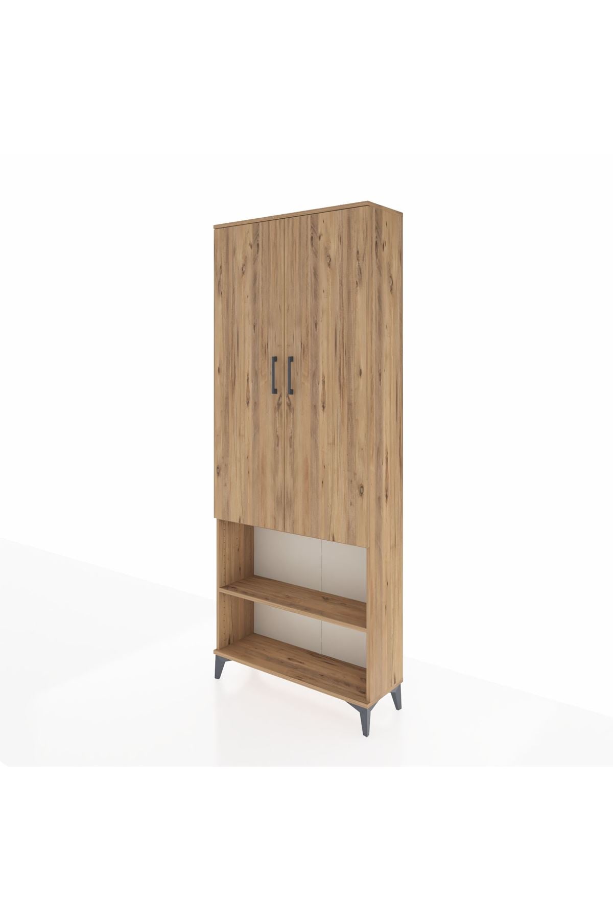 Arges Dolap 3 Raflı 2 Kapaklı Tek Askılı 88x30x221 - S30M073V9A