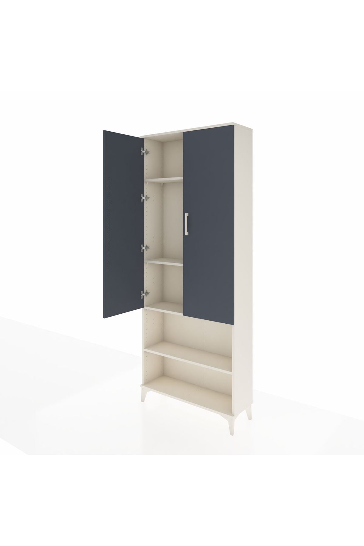 Arges Dolap 4 Raflı 2 Kapaklı 88x30x221 - S30M074V2A