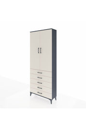 Arges Dolap 2 Raflı 5 Çekmeceli Tek Askılı 88x30x221 - S30M076V4A