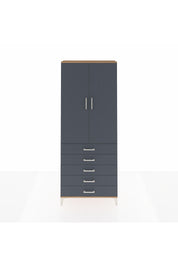 Arges Dolap 2 Raflı 5 Çekmeceli Tek Askılı 88x30x221 - S30M076V8A