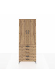 Arges Dolap 2 Raflı 5 Çekmeceli Tek Askılı 88x30x221 - S30M076V9A
