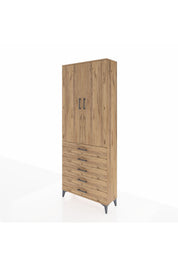 Arges Dolap 2 Raflı 5 Çekmeceli Tek Askılı 88x30x221 - S30M076V9A