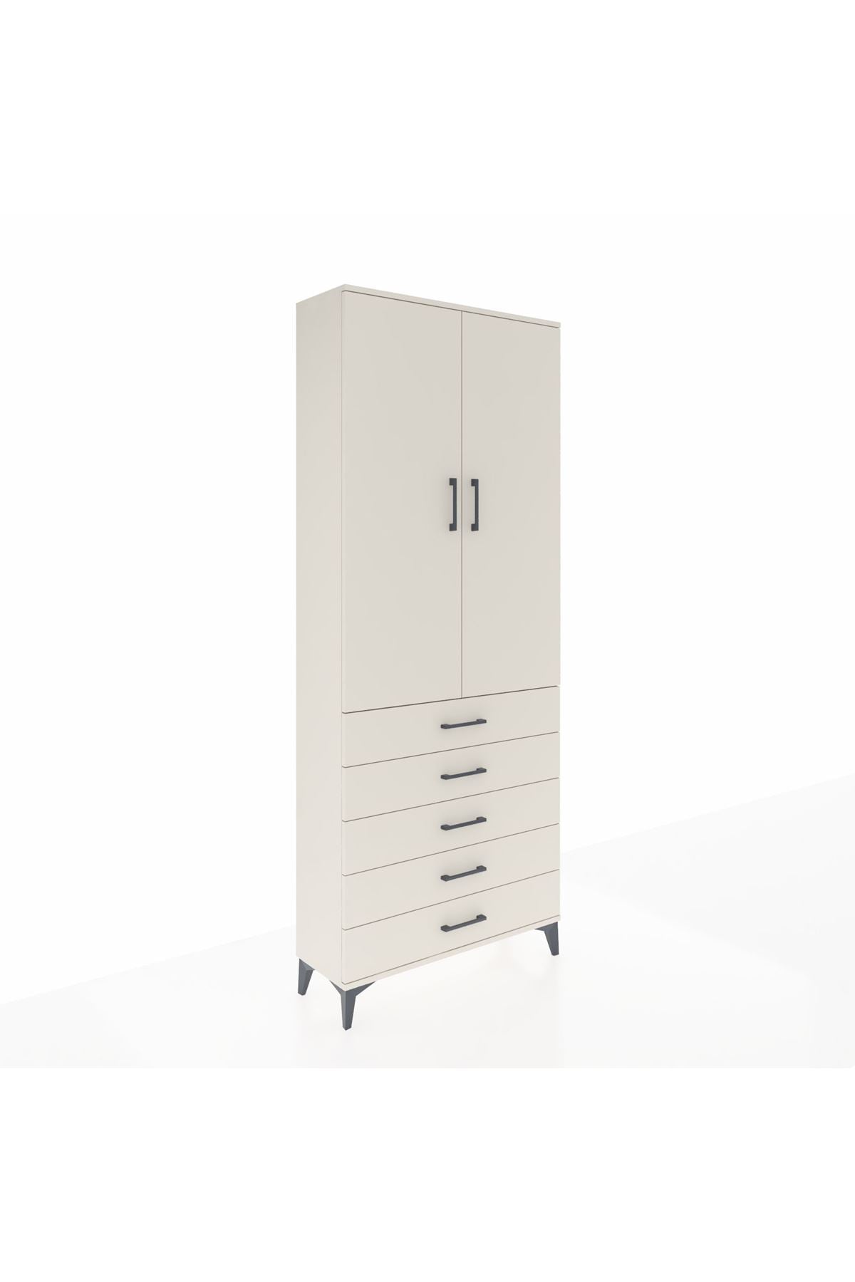 Arges Dolap 3 Raflı 5 Çekmeceli 2 Kapaklı 88x30x221 - S30M077V1A
