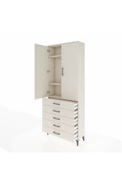 Arges Dolap 3 Raflı 5 Çekmeceli 2 Kapaklı 88x30x221 - S30M077V1A