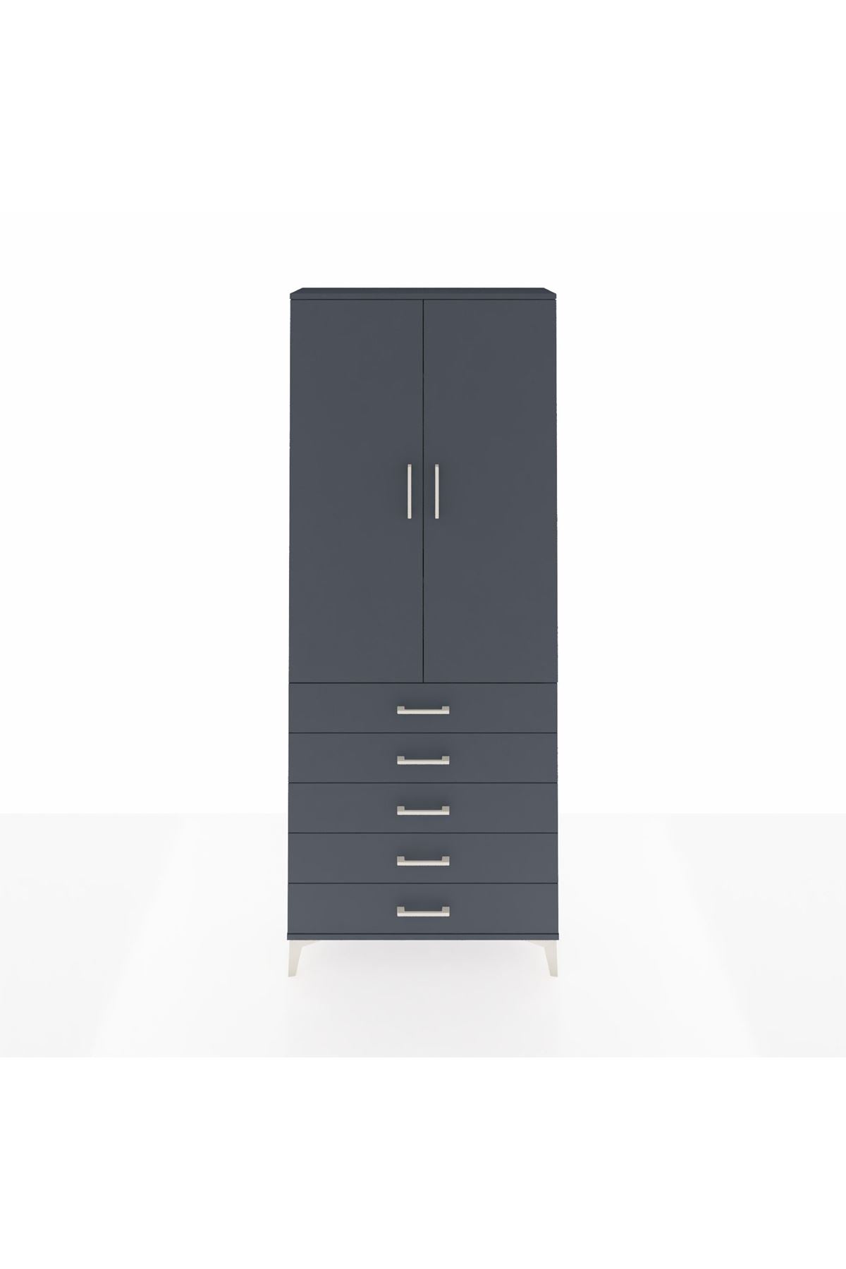Arges Dolap 3 Raflı 5 Çekmeceli 2 Kapaklı 88x30x221 - S30M077V5A