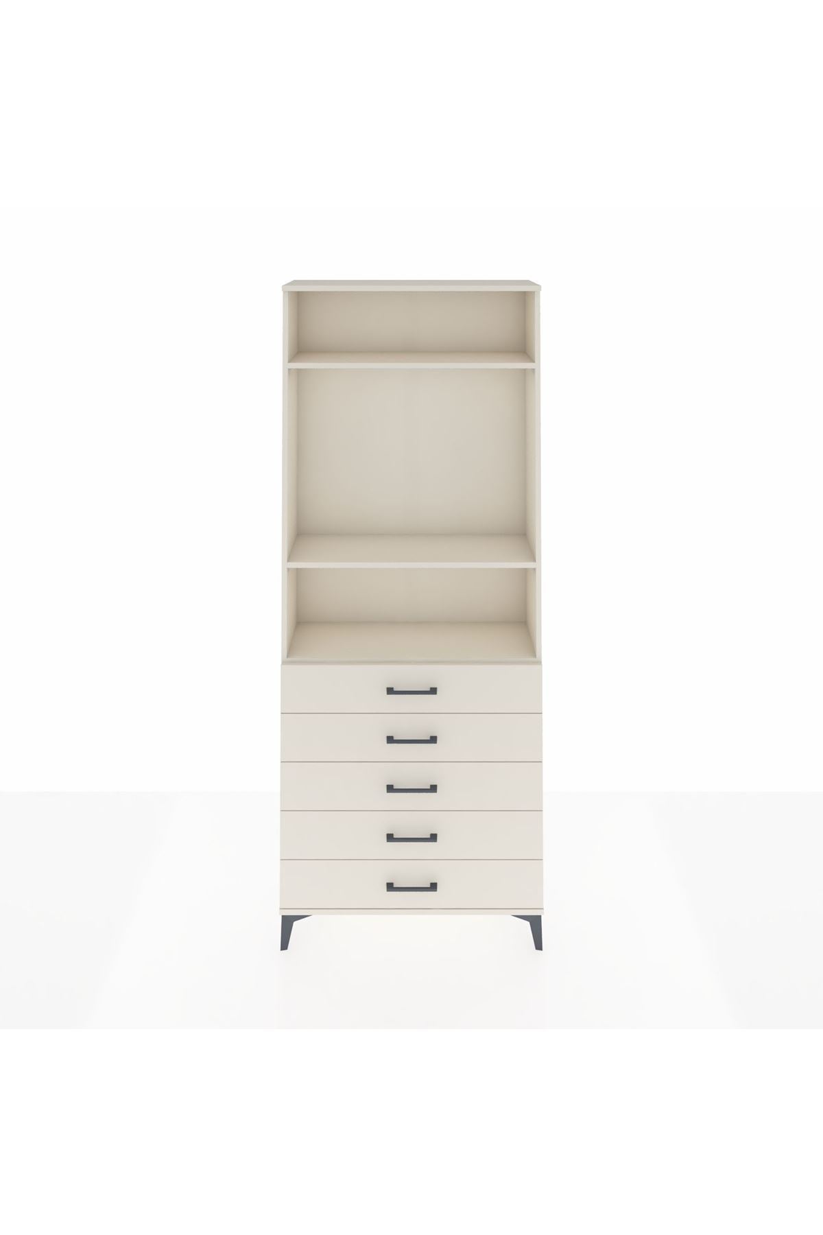 Arges Dolap 3 Raflı 5 Çekmeceli 88x30x221 - S30M078V1A