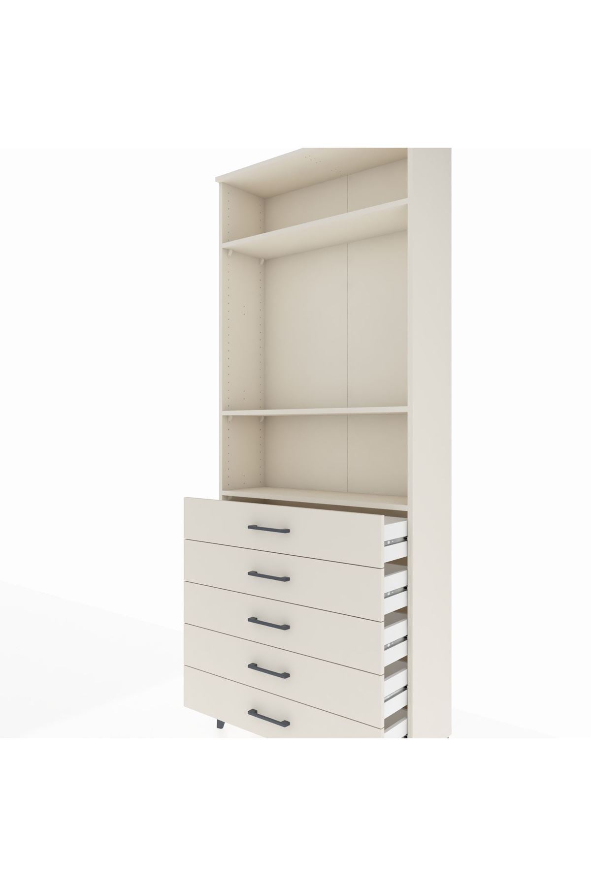 Arges Dolap 3 Raflı 5 Çekmeceli 88x30x221 - S30M078V1A