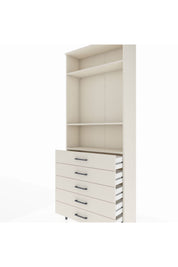 Arges Dolap 3 Raflı 5 Çekmeceli 88x30x221 - S30M078V1A
