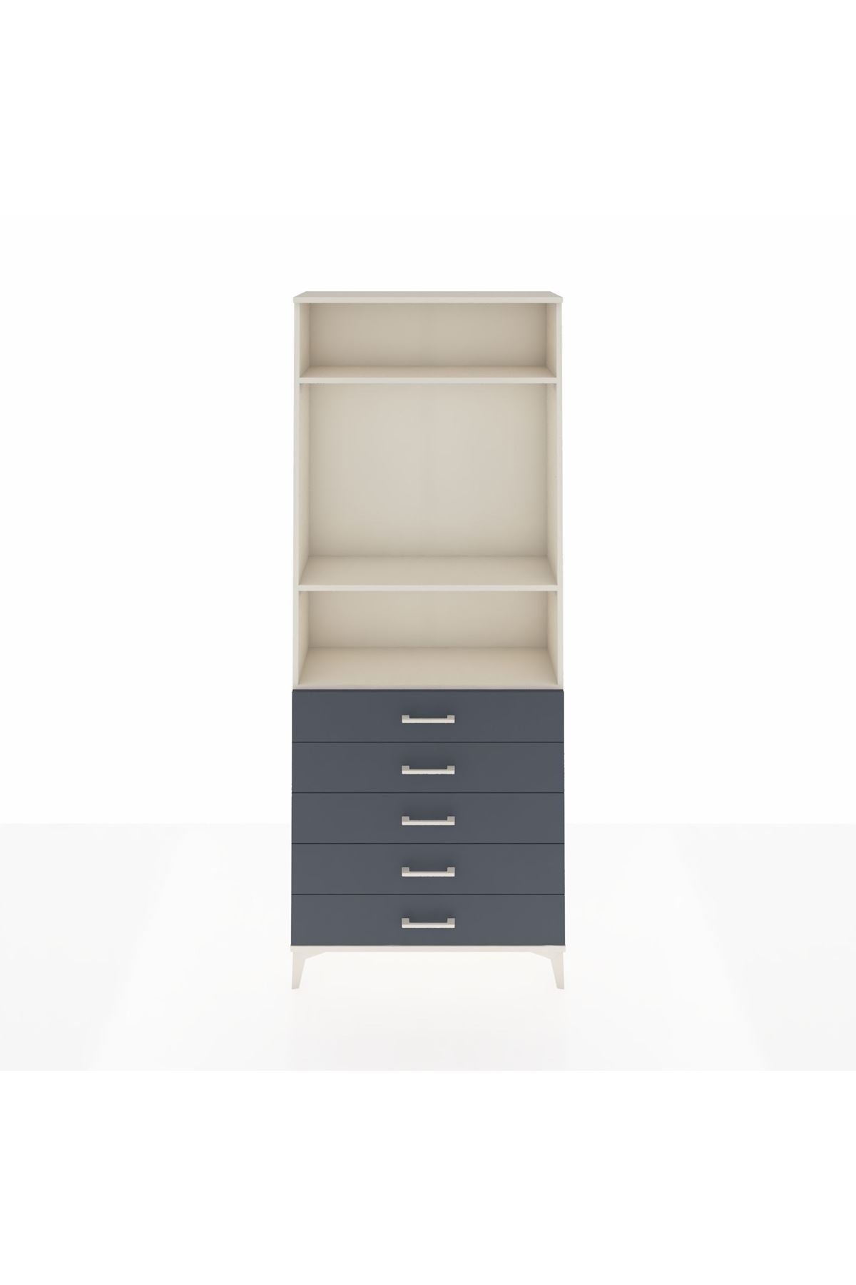 Arges Dolap 3 Raflı 5 Çekmeceli 88x30x221 - S30M078V2A