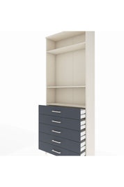 Arges Dolap 3 Raflı 5 Çekmeceli 88x30x221 - S30M078V2A
