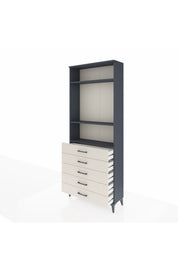 Arges Dolap 3 Raflı 5 Çekmeceli 88x30x221 - S30M078V4A