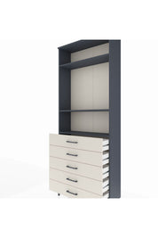 Arges Dolap 3 Raflı 5 Çekmeceli 88x30x221 - S30M078V4A