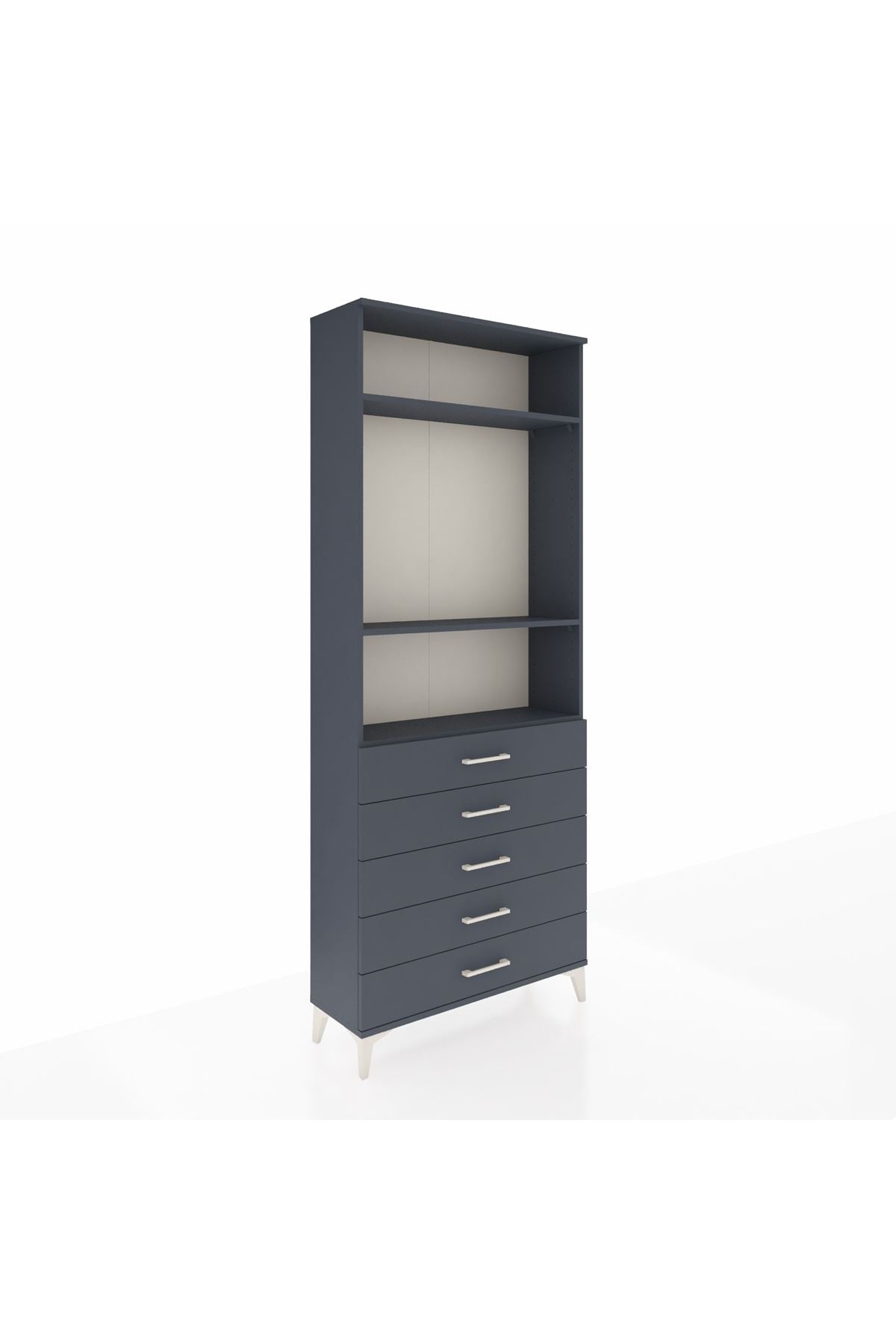 Arges Dolap 3 Raflı 5 Çekmeceli 88x30x221 - S30M078V5A