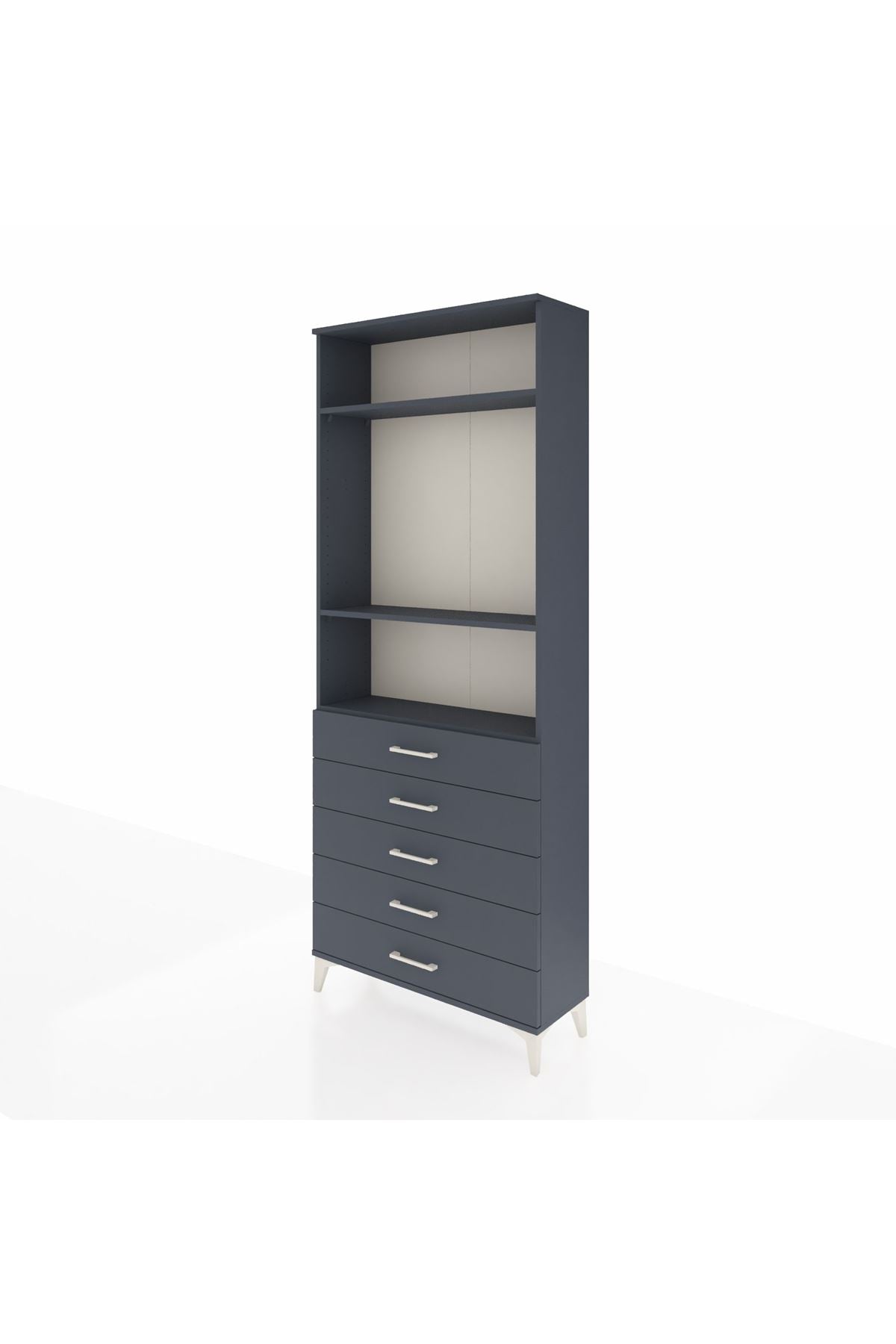 Arges Dolap 3 Raflı 5 Çekmeceli 88x30x221 - S30M078V5A