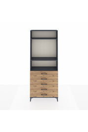 Arges Dolap 3 Raflı 5 Çekmeceli 88x30x221 - S30M078V6A