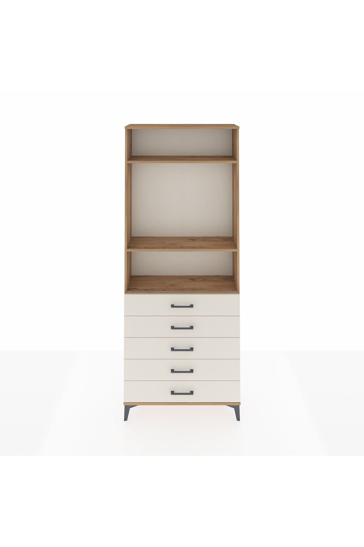 Arges Dolap 3 Raflı 5 Çekmeceli 88x30x221 - S30M078V7A