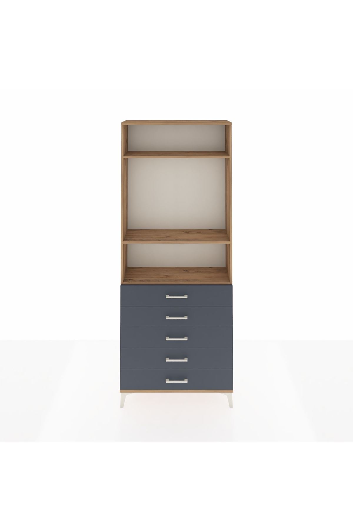 Arges Dolap 3 Raflı 5 Çekmeceli 88x30x221 - S30M078V8A