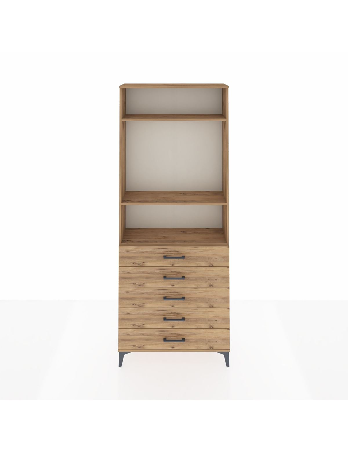 Arges Dolap 3 Raflı 5 Çekmeceli 88x30x221 - S30M078V9A