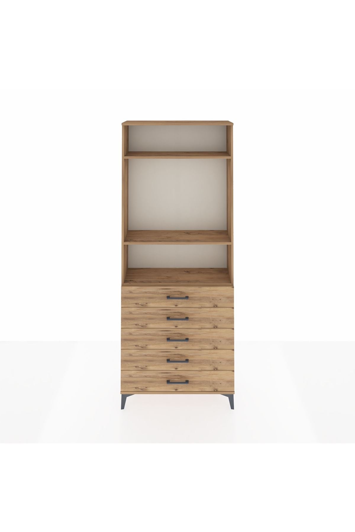 Arges Dolap 3 Raflı 5 Çekmeceli 88x30x221 - S30M078V9A
